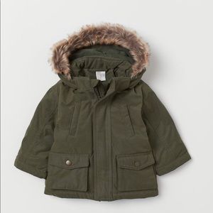 - Toddler green parka warm 1 1/2 to 2